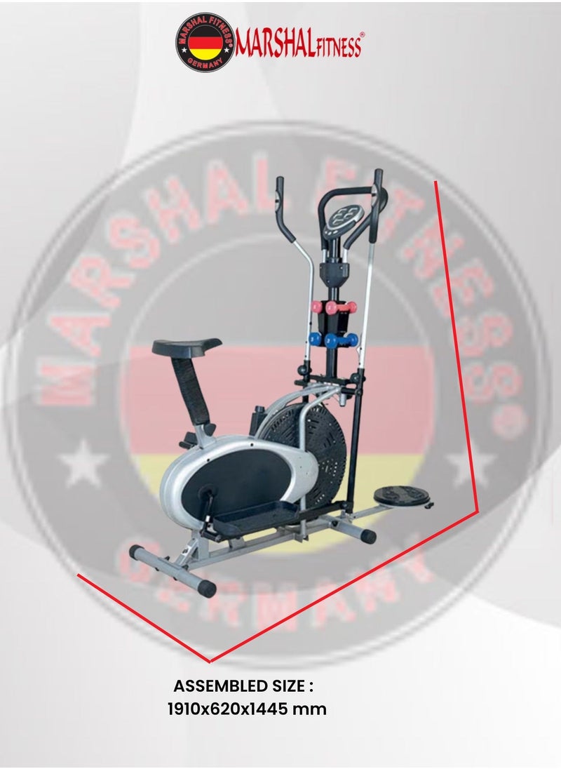 Marshal Fitness - 4 In 1 Multifunction Elliptical Cross Trainer Orbitrac For Home Use Exercise Bike BX-32GT - Image 1