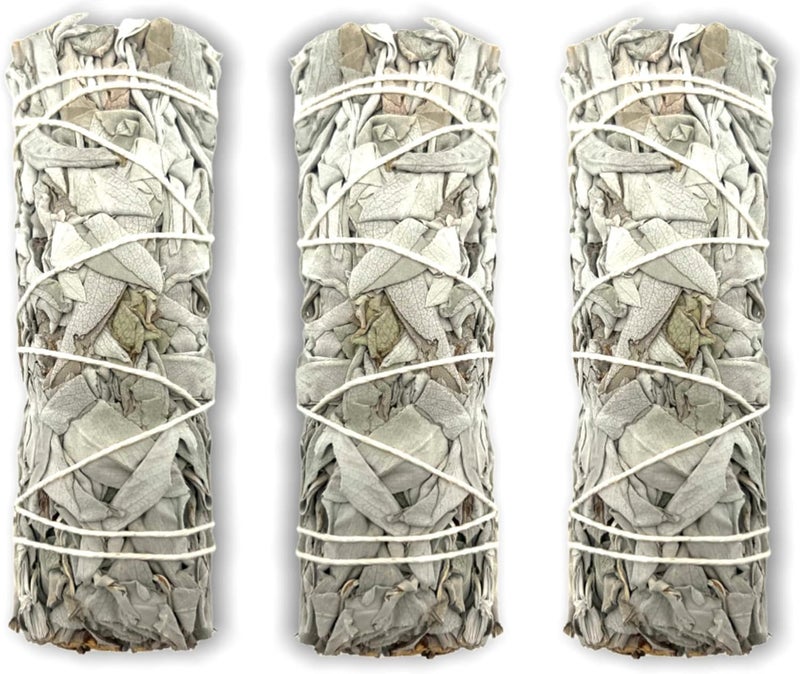 sheful California White Sage 3 Pack, 4 Inches Long California White Sage for Home Cleansing, and Fragrance, Meditation, Smudging Rituals, Purifying Ceremonial Ritual, Ramadan Eid Gift - Image 1