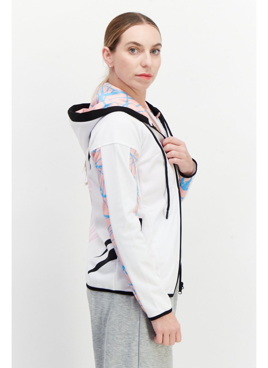 Spider-Man Women Allover Print Long Sleeve Hoodie, White  - Image 4