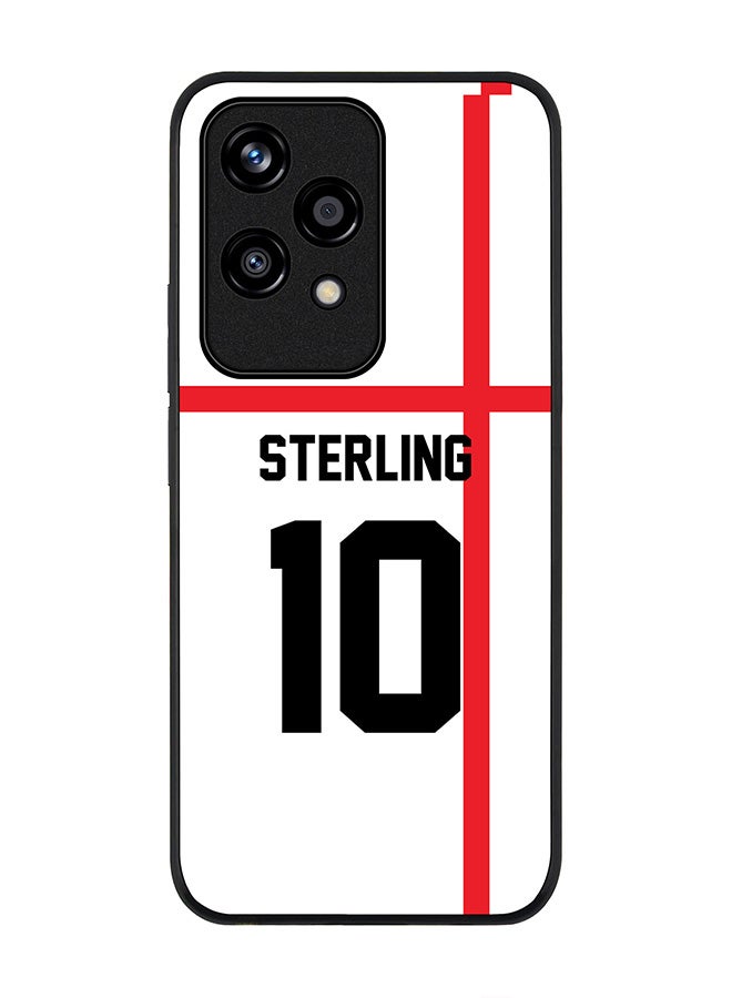Stylizedd Rugged Black edge case for Honor 200 Lite, Slim fit Soft Case Flexible Anti Drop TPU Gel Thin Cover - Football Team - England, Player Name - Sterling - Image 1