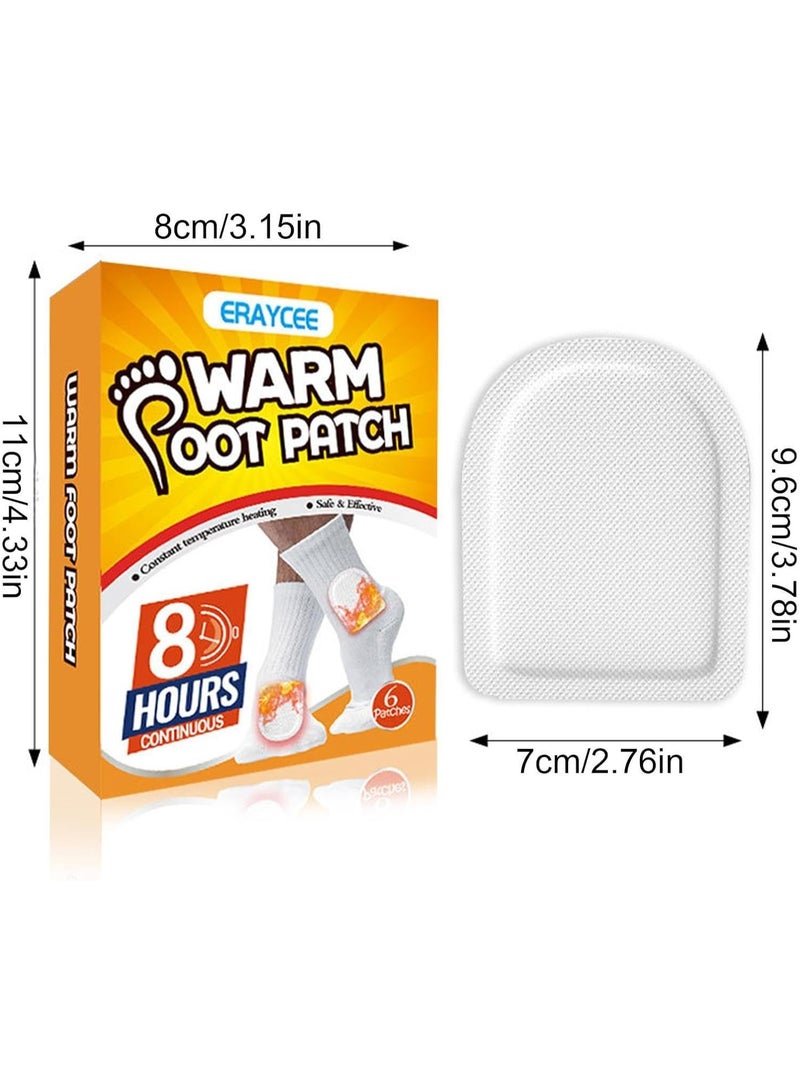 Foot Warm Patch 6 PCS Safe And Adhesive Heat Patch Feet Warmers For On-The-Go Warmth For Outdoor Activities Skiing Hiking Heating Patch Winter Body Warmer - Image 4