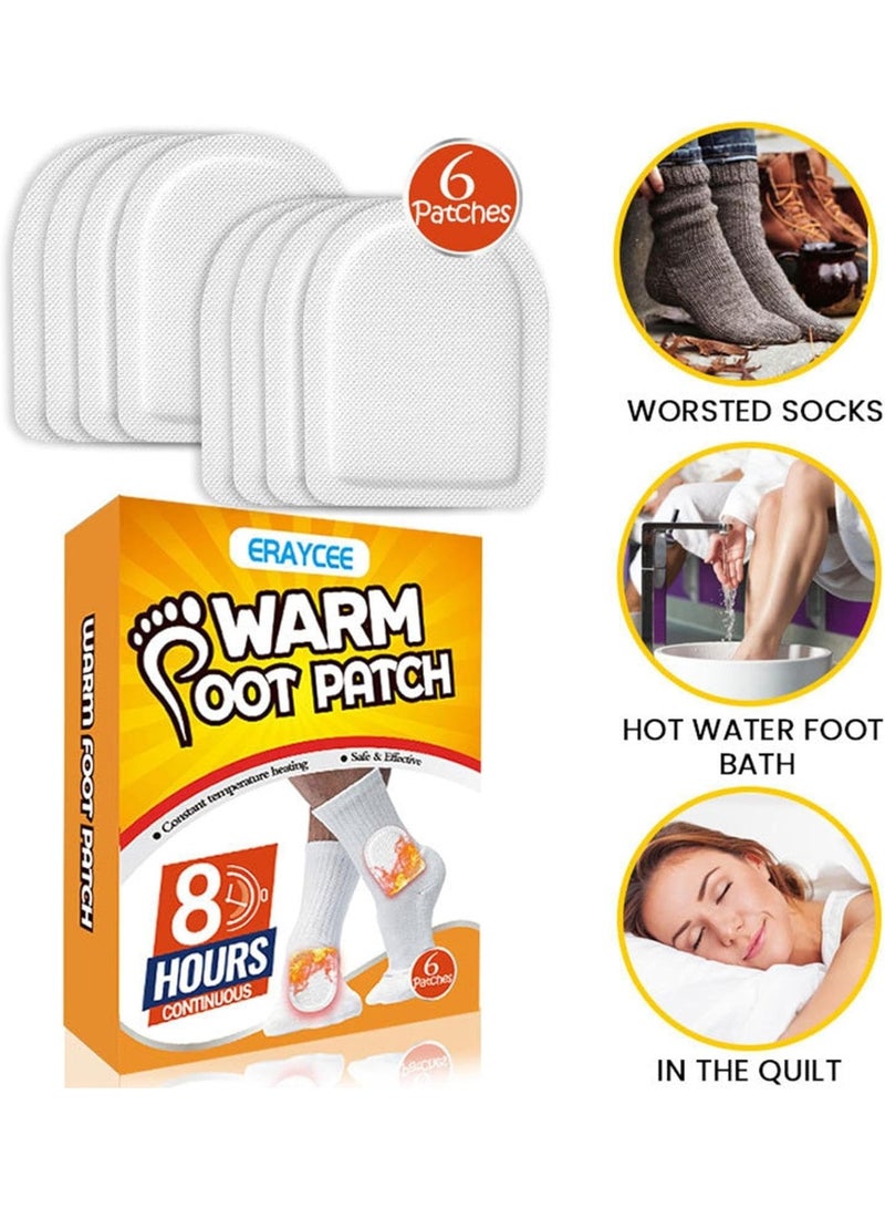 Foot Warm Patch 6 PCS Safe And Adhesive Heat Patch Feet Warmers For On-The-Go Warmth For Outdoor Activities Skiing Hiking Heating Patch Winter Body Warmer - Image 5