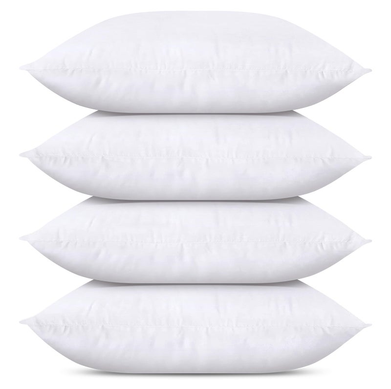 Utopia Bedding Throw Pillows Set of 4 White 12 x 16 Inches Pillows for Sofa Bed and Couch Decorative Stuffer Pillow