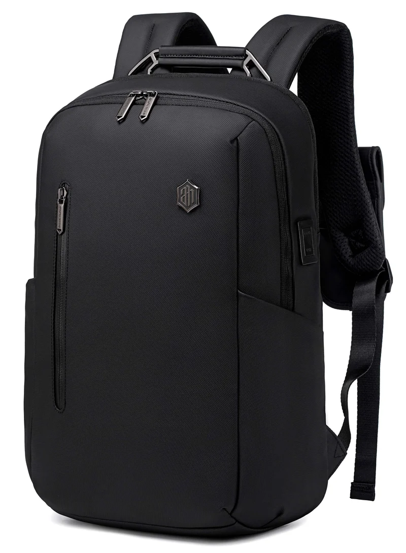 أركتيك هانتر Unisex Slim Laptop Backpack Water Resistant Anti-Theft Daypack with USB/Type-C Port for Business Casual Travel College for Men Women, B00915, Black