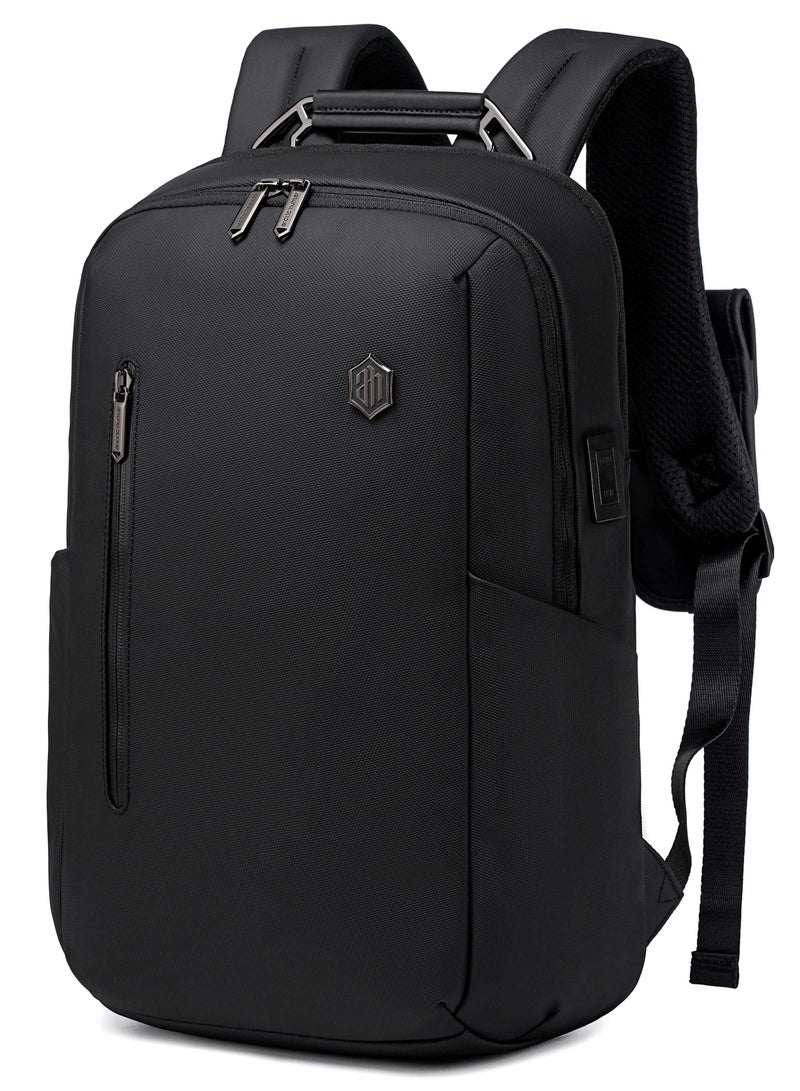ARCTIC HUNTER Unisex Slim Laptop Backpack Water Resistant Anti-Theft Daypack with USB/Type-C Port for Business Casual Travel College for Men Women, B00915, Black - Image 1