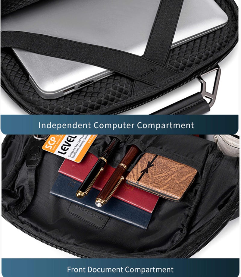 ARCTIC HUNTER Unisex Slim Laptop Backpack Water Resistant Anti-Theft Daypack with USB/Type-C Port for Business Casual Travel College for Men Women, B00915, Black - Image 3
