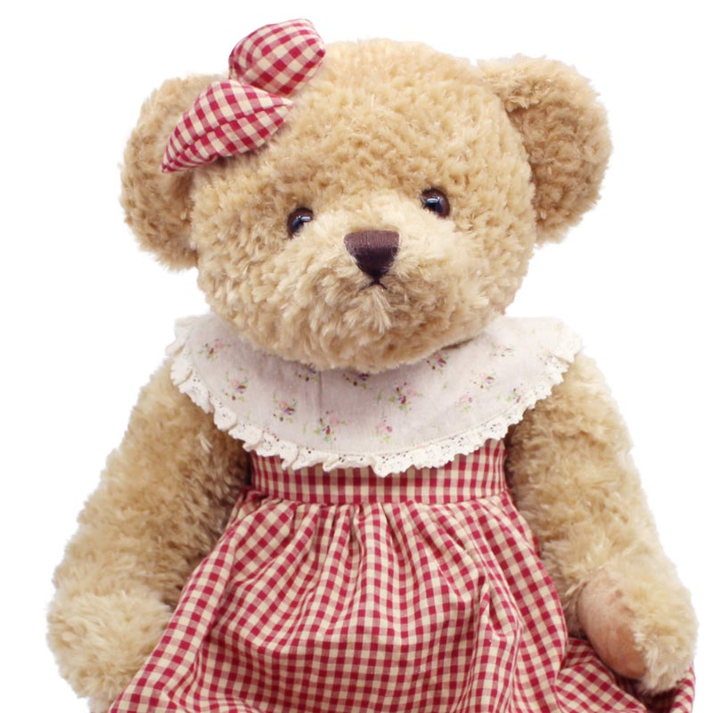 oits cute oitscute Big Baby Teddy Bear with Cloth Cute Stuffed Animal Soft Plush Toy 25" (BigRed&Brown) - Image 2