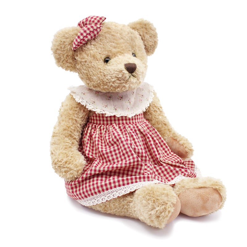 oits cute oitscute Big Baby Teddy Bear with Cloth Cute Stuffed Animal Soft Plush Toy 25" (BigRed&Brown) - Image 5