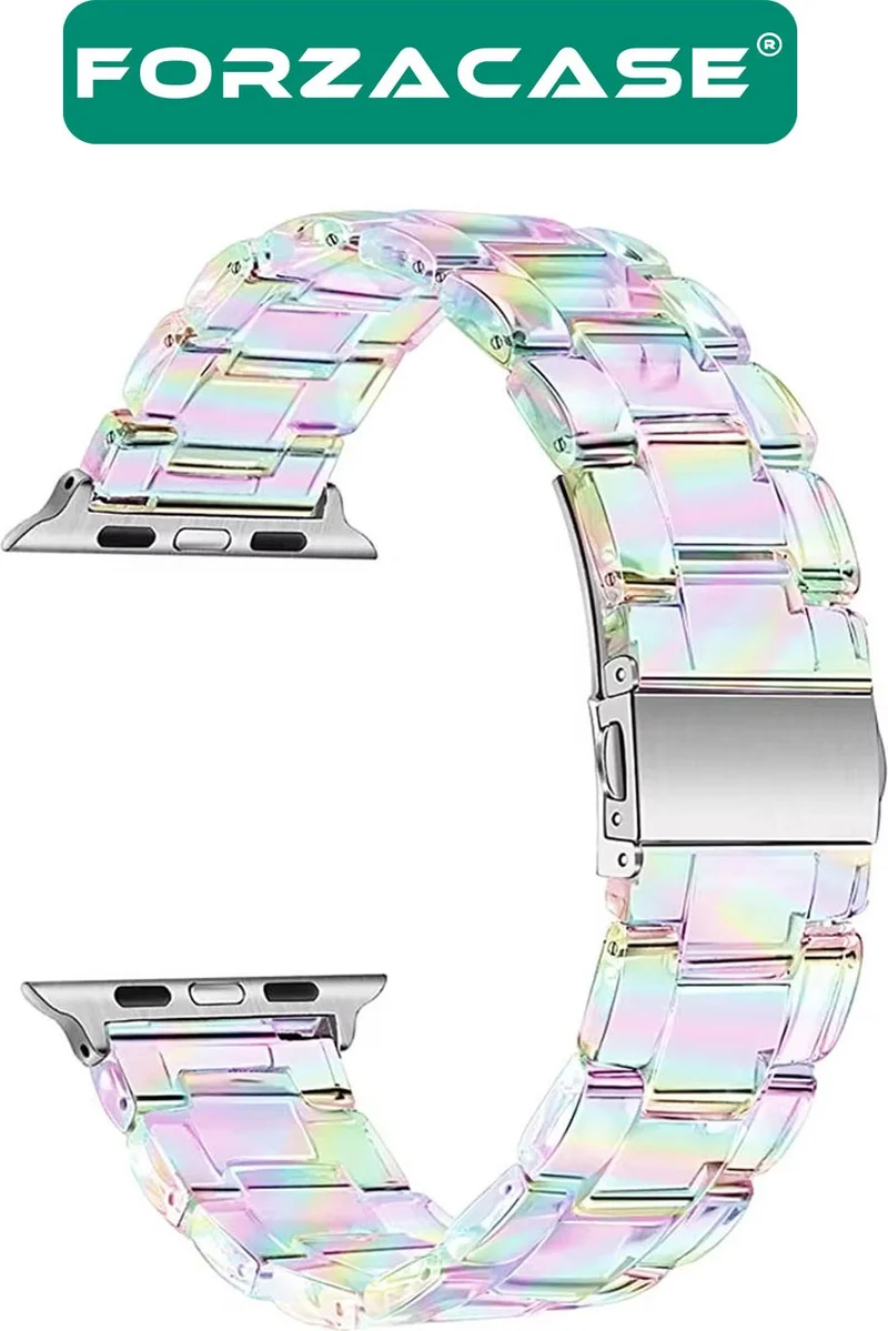 Forzacase Transparent Hologram Link Strap Compatible with Watch 8 41MM - FC734