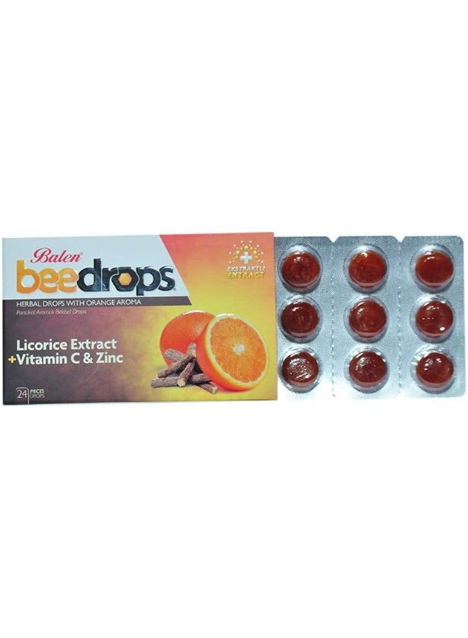 Balen Beedrops Licorice/Orange Flavored lozenges - Image 1