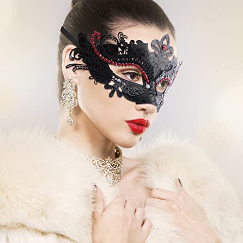 Coddsmz Couple Masquerade Mask Set Venetian Party Mardi Gras Halloween Costume Fancy Dress Mask for Women Men - Image 2