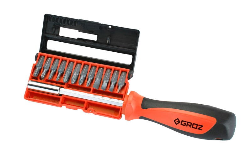 Groz 13 Pcs Screwdriver Set | 4 Philips, 4 Flat, 4 Torx | Multipurpose Screwdriver Kit | Home Toolkit Set | Screwdriver Kit for Home Repairs, Professional Use, DIY Use | KIT/SCDR/13/ST - Image 2