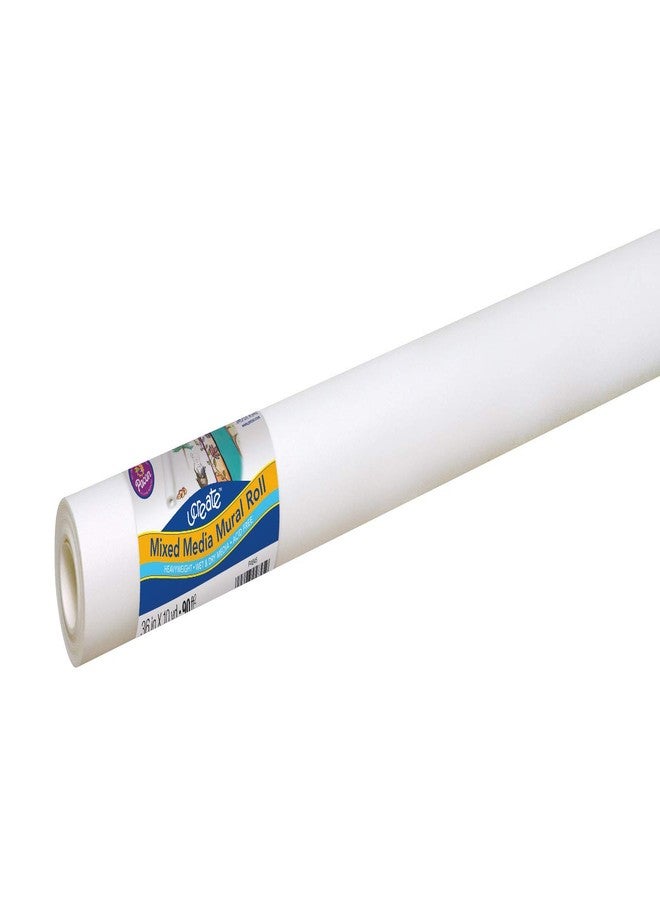 UCreate Mixed Media Art Paper, Heavyweight, 36" x 10 yds., 1 Roll, White (4845) - Image 1