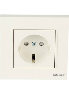Grounded White Socket 1 Piece