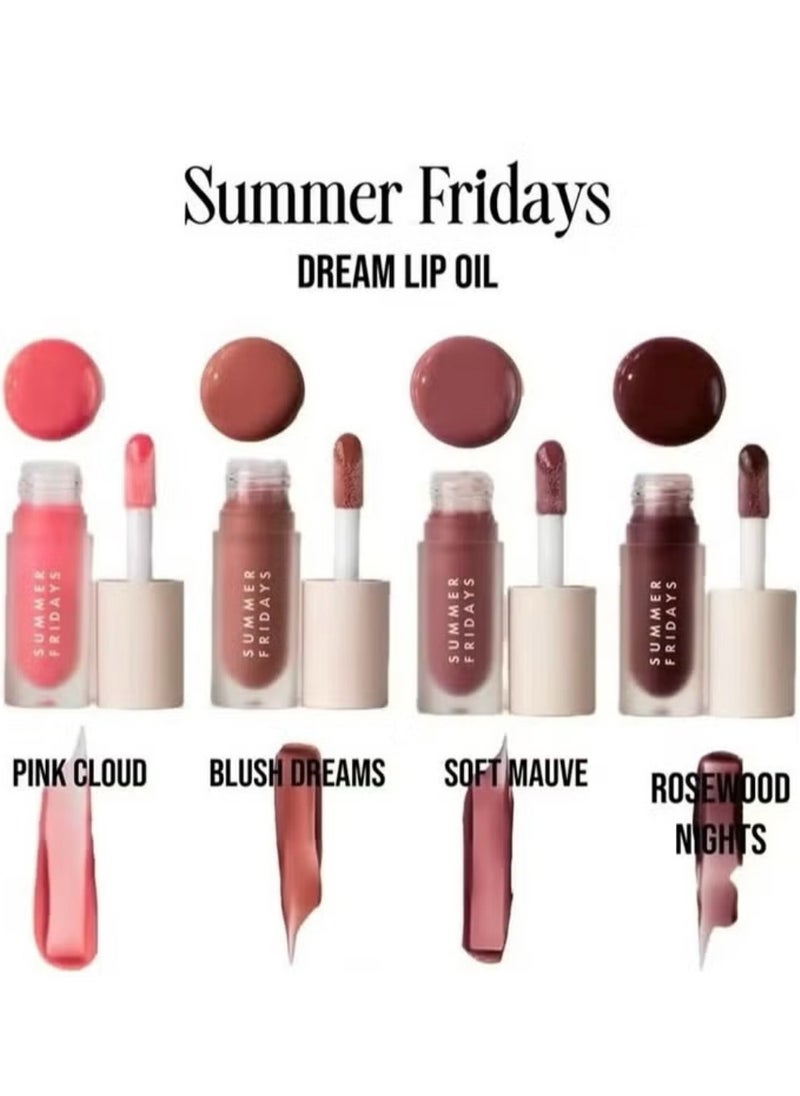 SUMMER FRIDAYS Dream Lip Oil for Moisturizing Sheer Coverage, High-Shine Tint, and Deep Hydration - Blush Dreams (4.5ml)  - Image 2