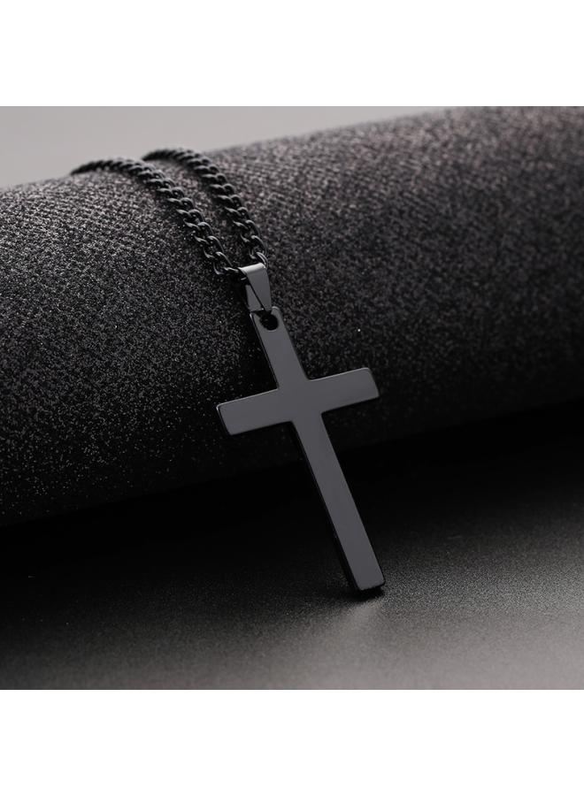 Cafe Billion Jewelry Europe And The United States New Stainless Steel Cross Men's Necklace Titanium Steel Pendant Jewelry Accessories