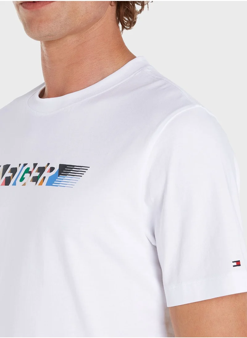 TOMMY HILFIGER Graphic Crew Neck T-Shirt
