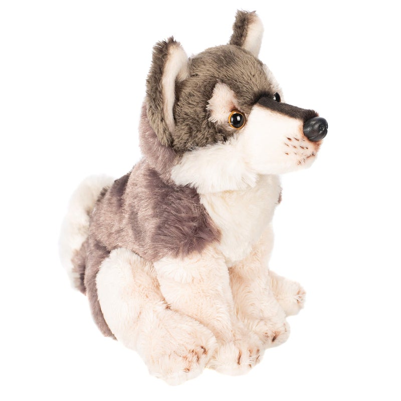 DEMDACO Little Silver Grey Wolf Children's Plush Beanbag Stuffed Animal Toy, 5.5 Inch (Pack of 1) - Image 4
