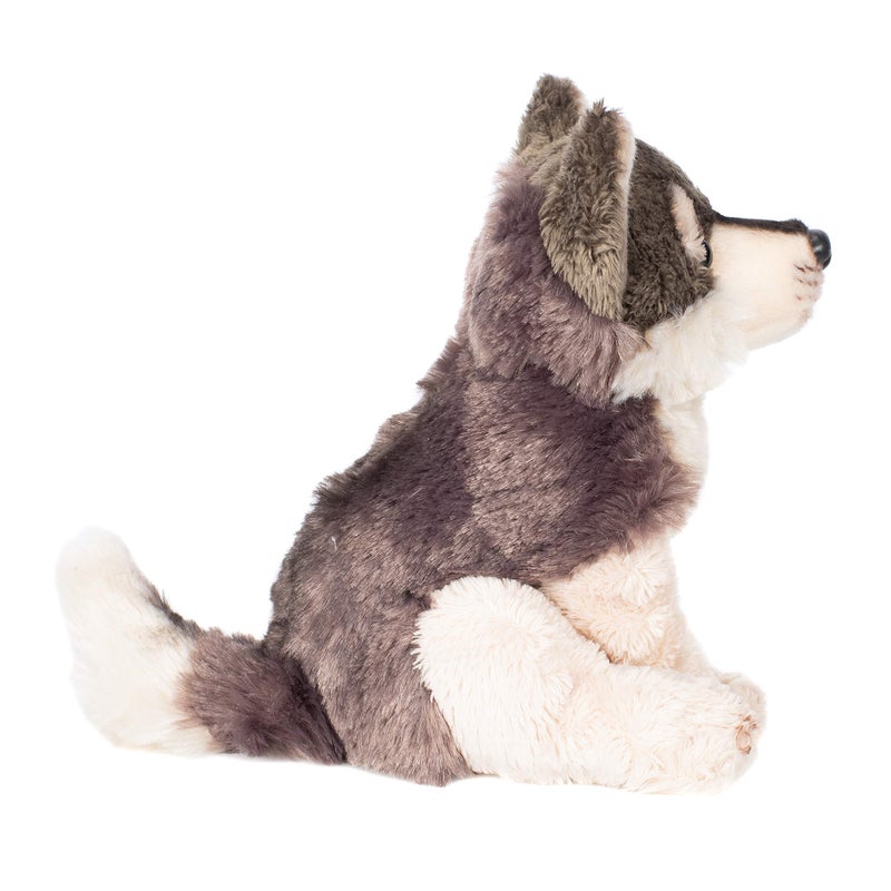 DEMDACO Little Silver Grey Wolf Children's Plush Beanbag Stuffed Animal Toy, 5.5 Inch (Pack of 1) - Image 3
