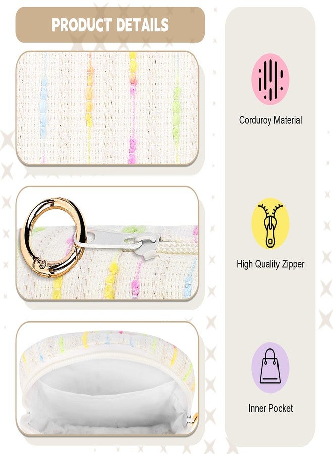 Playexen Period Bag for Teen Girls, Colorful Lines Sanitary Napkin Storage Bag, Menstrual Pad Pouches Tampon Holder for Purse (Blue - Image 3