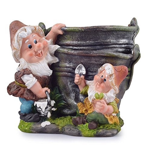 The Decorshed 2 Gnome with Bucket Flower Pot for Garden Decoration, Home Decor, Balcony Decor, Garden Planters - Image 3