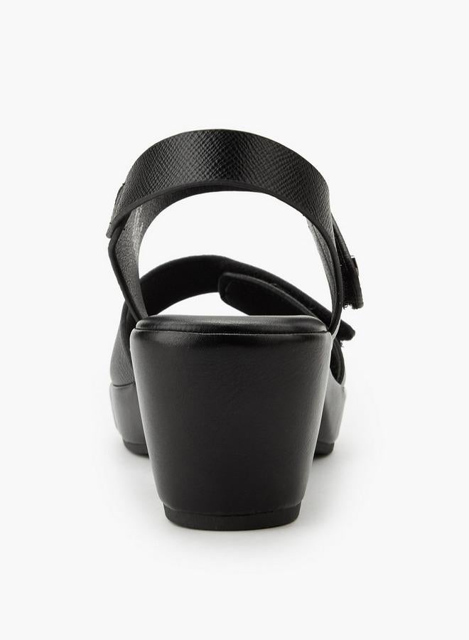 Flora Bella By Shoexpress Flora Bella Women Textured Wedge Heel Sandals - Image 5