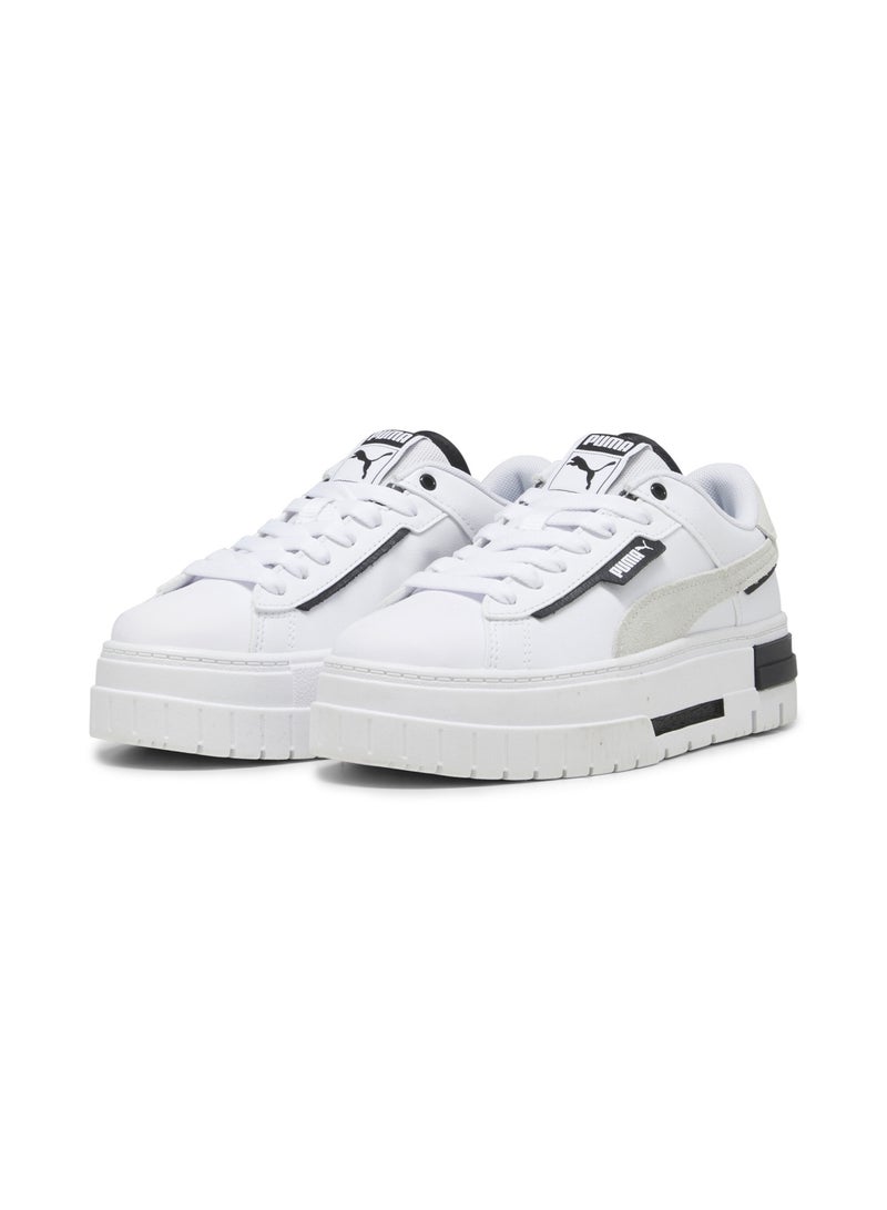 PUMA Mayze Crashed Womens White Sneakers - Image 4