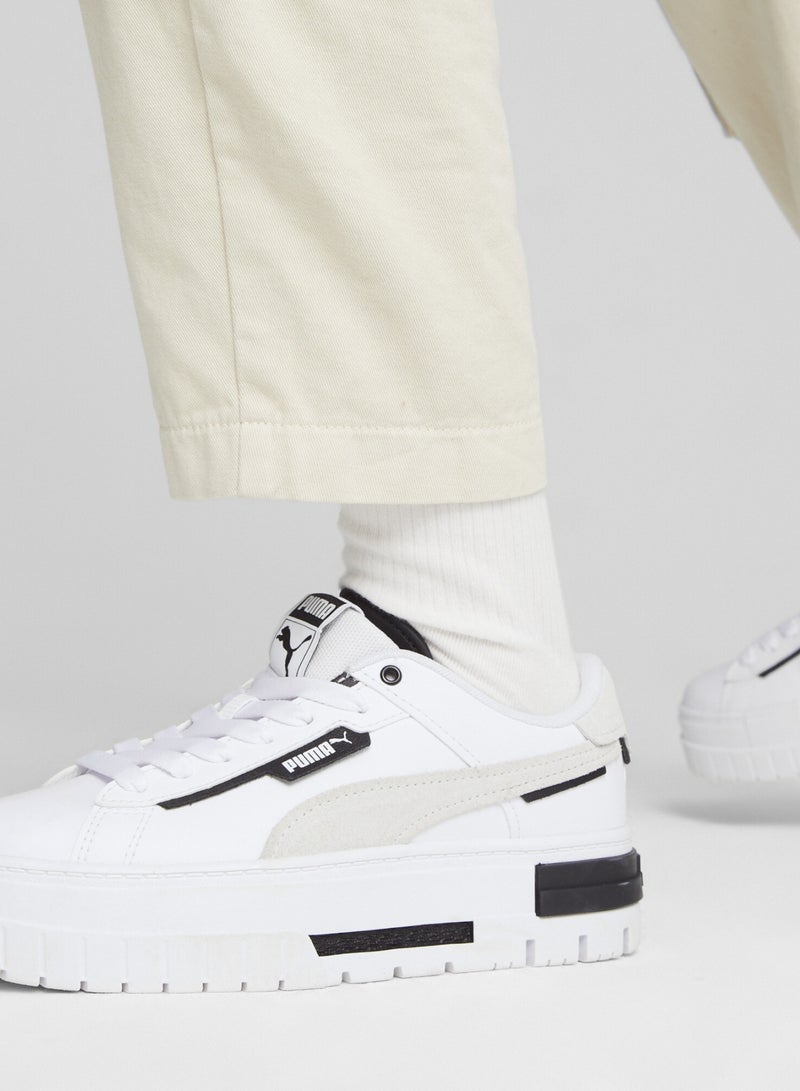 PUMA Mayze Crashed Womens White Sneakers - Image 2