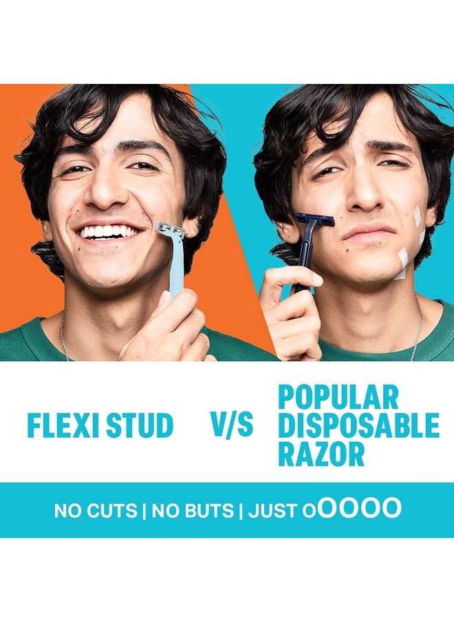 BOMBAY SHAVING COMPANY Flexi Smooth Stud Razor - 5 Pcs X 2 | Disposable Razor For Men  - Image 5