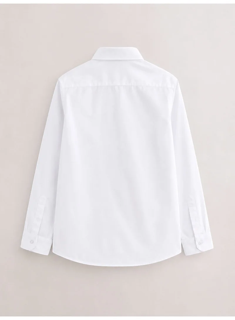 Victor And Jane WHITE Senior Boys Long Sleeve Collared Shirt for Men | Best Price UAE