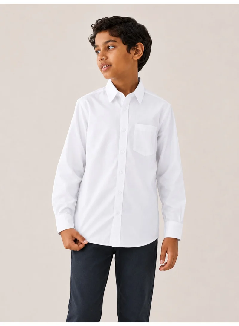 فكتور اند جين Senior Boys Long Sleeve Collared Shirt