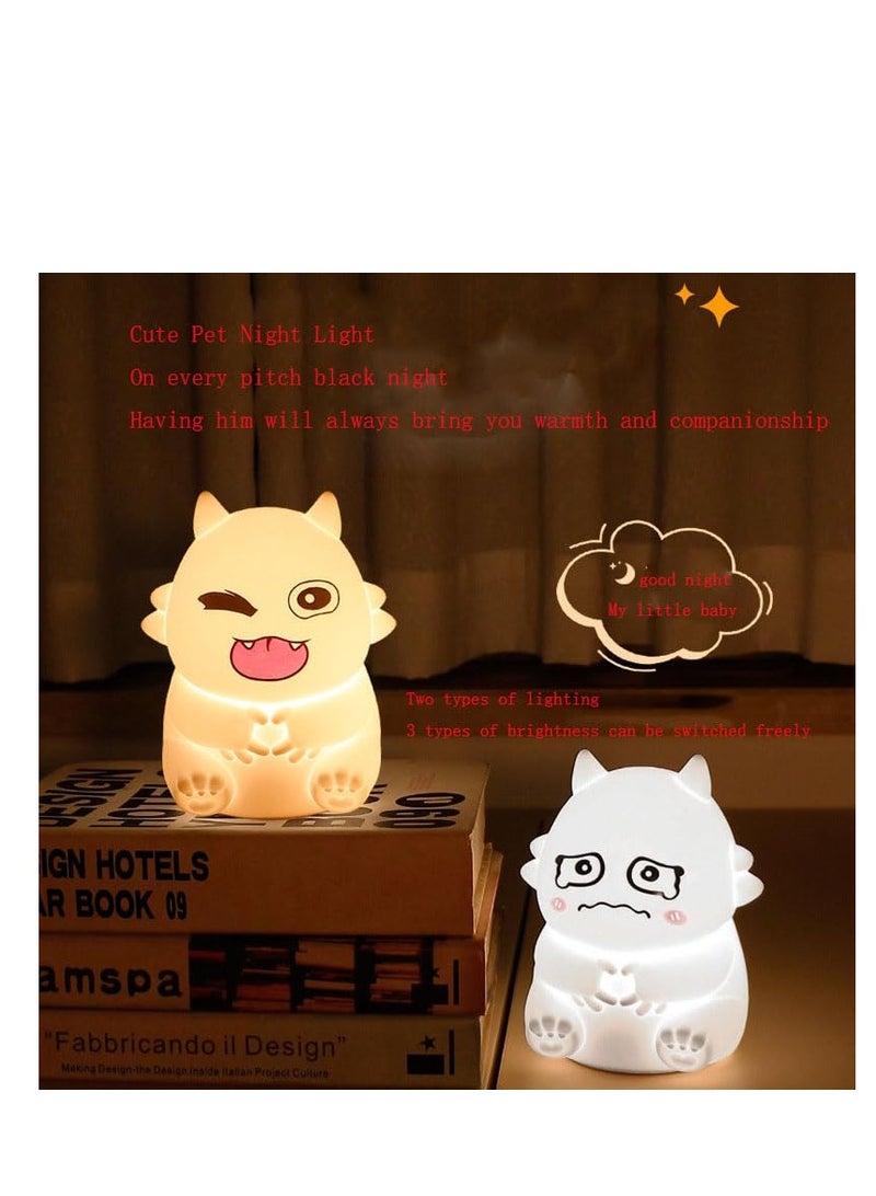 Cartoon Touch Sensor Silicone Night Light, Soft Rechargeable Desk Lamp for Children's Room, Ideal for Nursing, Bedroom Decor, Bookshelf, and Toddler Use. - Image 2