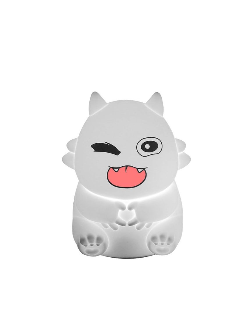 Cartoon Touch Sensor Silicone Night Light, Soft Rechargeable Desk Lamp for Children's Room, Ideal for Nursing, Bedroom Decor, Bookshelf, and Toddler Use. - Image 1