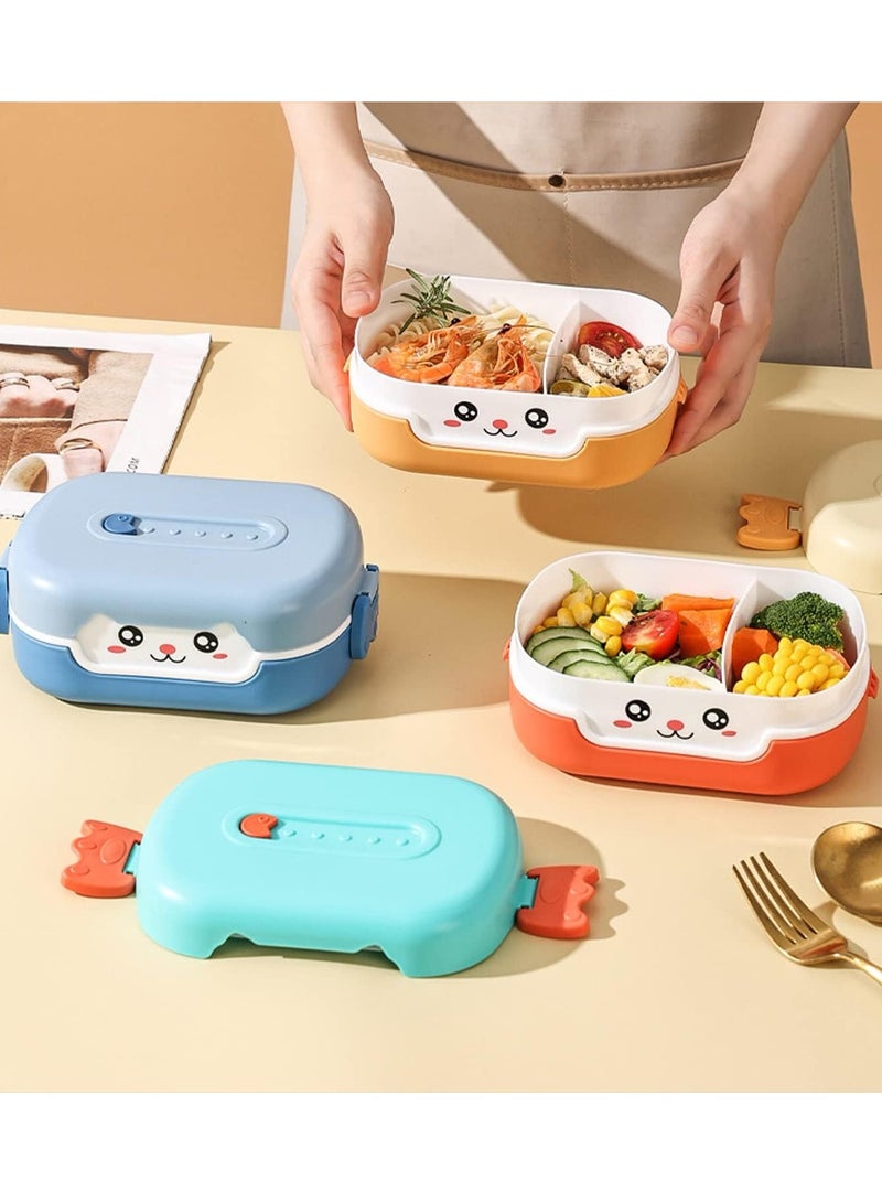 Bento Box for Kids, 700ml Bento Lunch Box, Cartoon Design Ideal Lunch Box Container, BPA and Chemical Dyes Free, Suitable for School Canteen, Microwave, Dishwasher Safe Lunch Container (Orange)  - Image 5