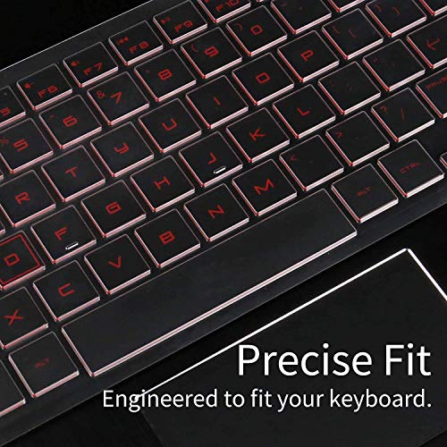 Saco Silicone Protective Keyboard Skin Cover for Newest HP OMEN 15-DC 15.6", OMEN 15- ek0015TX ek0017TX ek0018TX ek0019TX ek0020TX ek0021TX (Mine) ek0022TX ek0023TX ek0024TX Laptop - Transparent - Image 5