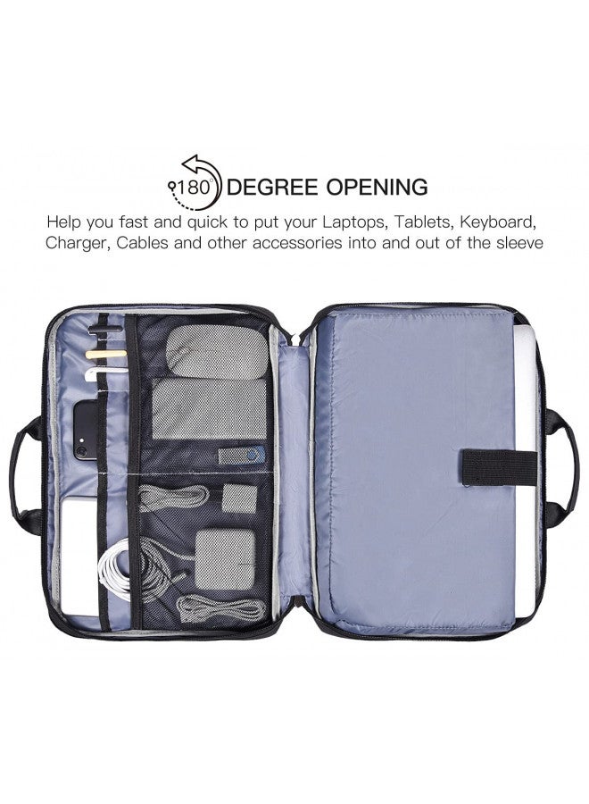 imComor 15.6 Inch Laptop Sleeve Bag, Men Women TSA Case for Macbook Pro 16 M4 M3 M2 M1, Lenovo Ideapad 15.6, HP Envy/Victus 15.6, Acer Aspire/Nitro 5 15.6, Dell Inspiron 15, ASUS Chromebook 15 Case, Black - Image 1
