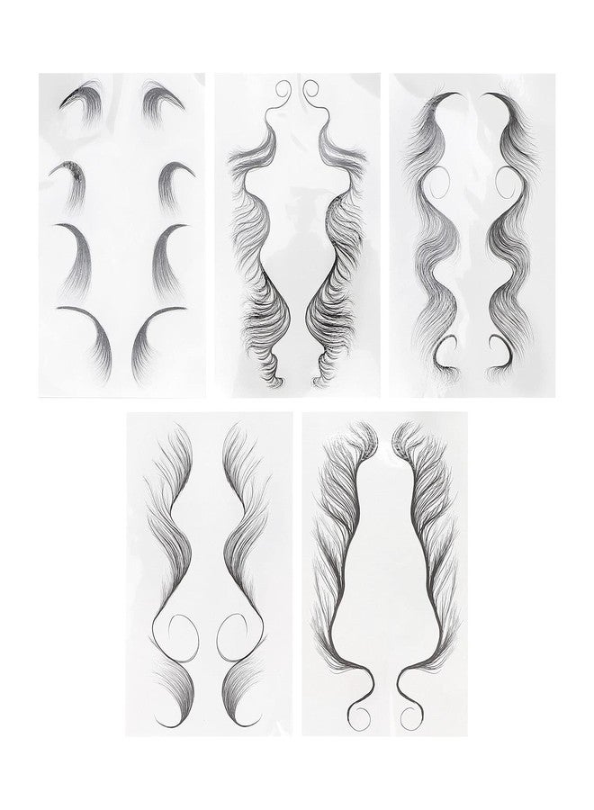 Filfeel Hair Edges Stickers 5 Sheets Baby Hair Edges Hair Temporary Stickers DIY Hairstyling Hair Stickers Fake Hairline Sticker for Women Girls - Image 1