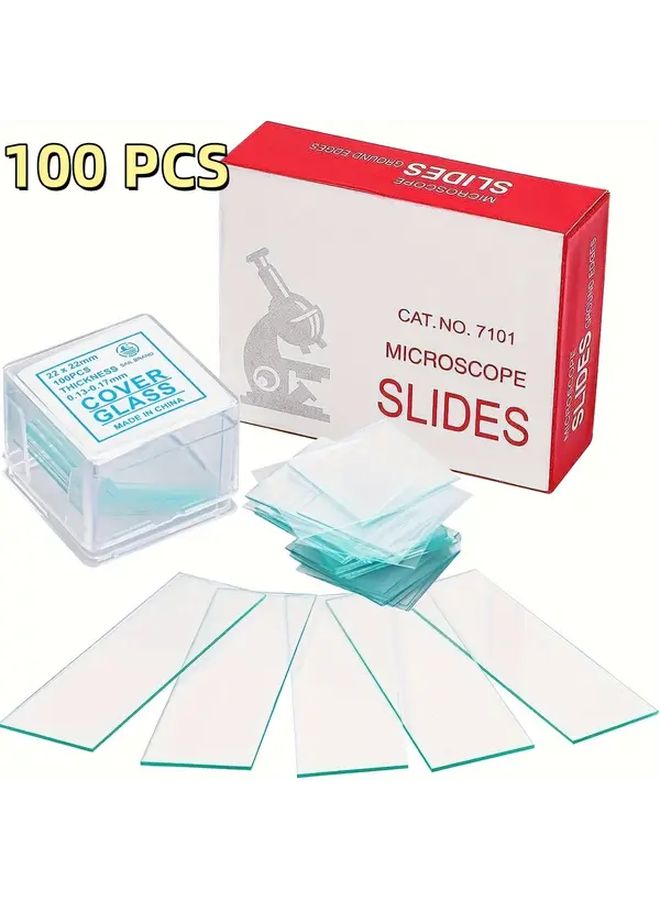 Microscope Slides 22x22mm 100pcs Lab Grade Cover Glass Frosted And Smooth Surface - Image 3