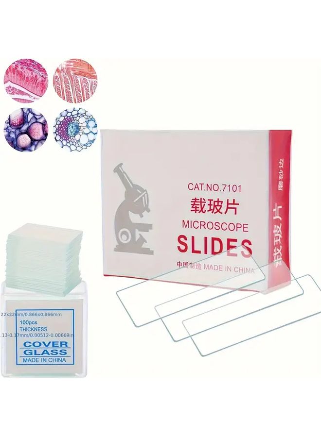 Microscope Slides 22x22mm 100pcs Lab Grade Cover Glass Frosted And Smooth Surface - Image 4