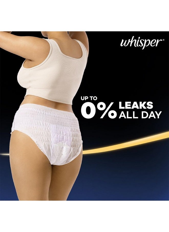 Whisper Super Absorbent Period Panty, 12 M-L Pants, 360 Degree Leakage Protection For Heavy Flow, Panty Like Fit For Full Back Coverage, Absorbs Heavy Gushes, Silky Soft, Comfortable Feel  - Image 5