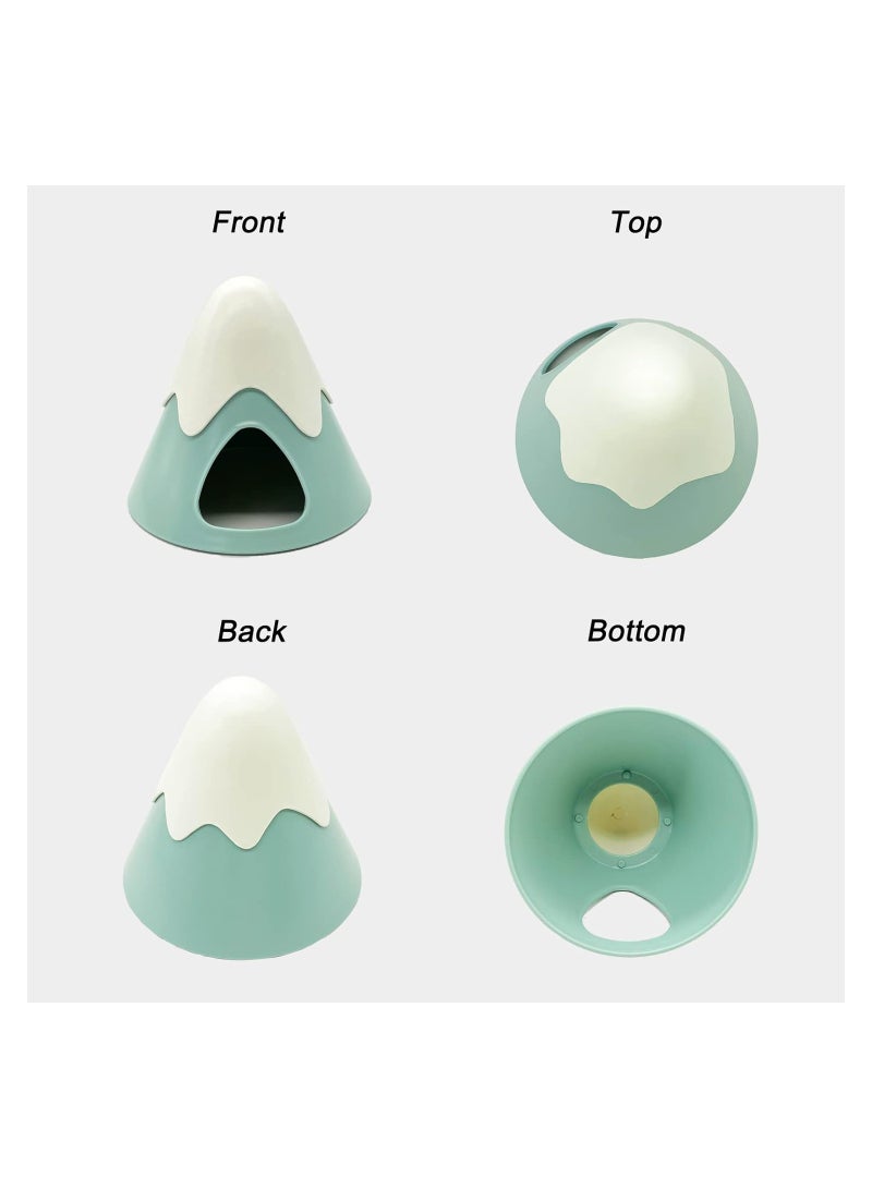 SYOSI مخبأ هامستر بشكل جبل ثلجي، منزل لطيف لحيوانات صغيرة، ملحقات قفص هامستر لسوري هامستر قزم، فئران، جربيل - Image 5