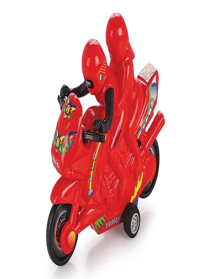 Toy Vibes Plastic Yamaha Bike Motorcycle Vehicle Toy for Kids and Toddlers, Stylish and Attractive Plastic Bike Toy for Kids (Red) (Pack of 2) - Image 2