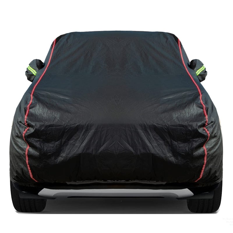QUYDDC Breathable New Material Waterproof Car Cover Locks and Zipper Doors Sunscreen Waterproof UV Prevention Snowproof Wind and WindproofSuitable for Indoor Outdoorfor SUV 191 to 200 B12