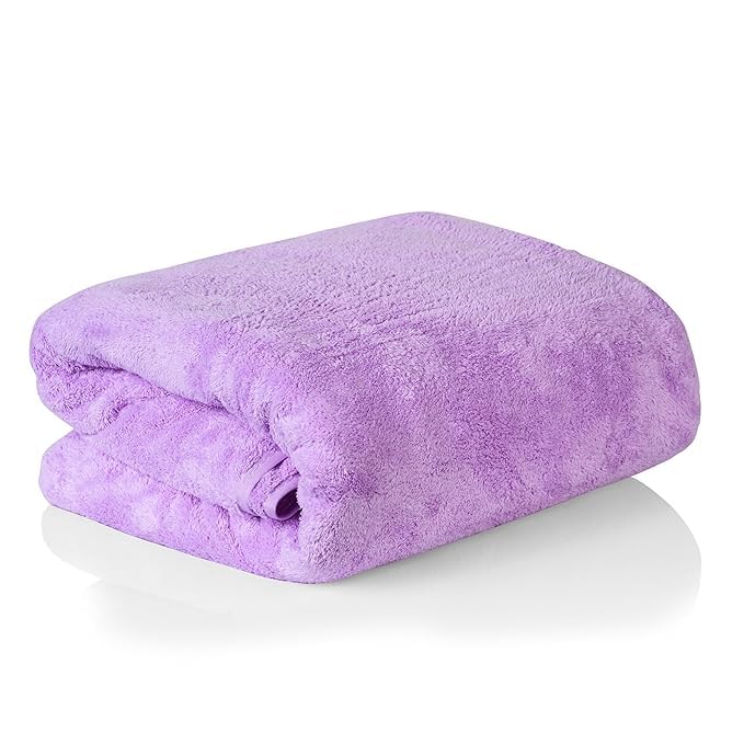 MAXOSHINE Microfiber Towels for Bath Large Size-Super Soft Coral Fleece Bathing Towel with Hook Quick Dry Super Absorbent-Bath Towel for Men and Women-70x140 cm, 350 GSM, Pack of 1 - Image 1