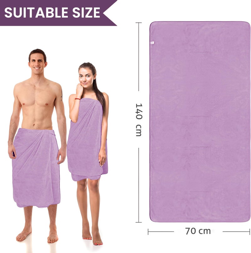 MAXOSHINE Microfiber Towels for Bath Large Size-Super Soft Coral Fleece Bathing Towel with Hook Quick Dry Super Absorbent-Bath Towel for Men and Women-70x140 cm, 350 GSM, Pack of 1 - Image 5