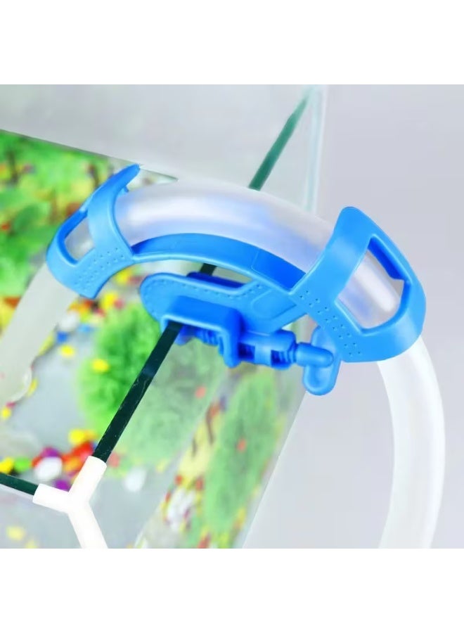 Yee Aquarium Hose Pipe Clamp, Adjustable Water Pipe Holder Clip Blue (YSL-101) - Image 4