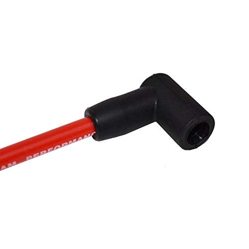 A-Team Performance Red Silicone Spark Plug Wires Set 90 Degree Black Boot for HEI Distributor Ignition Coil Accessories Compatible With Mopar Chrysler Dodge 318 360 8.0mm - Image 4