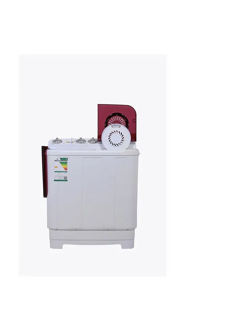 GENERAL SUPREME - General Supreme Washing Machine Twin Tub 5 KG White/Red GSTT50TR - Image 1