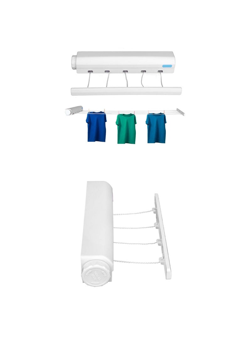 Clothes Drying Rope 4 Clothesline Clothesline Mounted Clothes Invisible Bathroom Drying Wall Retractable Rack Indoor Line  - Image 3