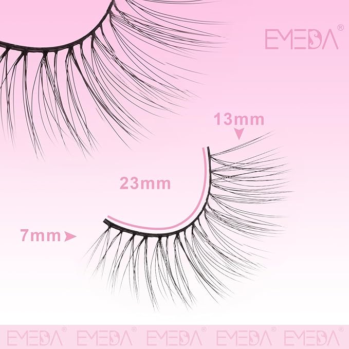 EMEDA 10 أزواج من الرموش الصناعية الطبيعية 3D رموش مزيفة 100 يدوية قصيرة ناعمة قابلة لإعادة الاستخدام رموش شفافة مظهر طبيعي للرموش من EMEDA رموش مزيفة 05 - Image 2